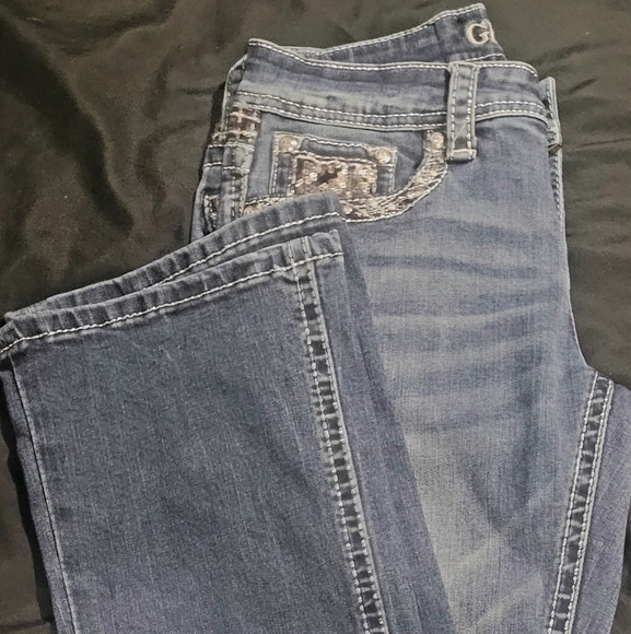 Grace in LA Bootcut embellished jeans, sz 26 - Picture 3 of 3